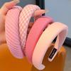 Faixa de cabeça rosa super fada com caveira top headband feminino 2023 Nova elegante faixa de cabelo para alisar borda larga grampo para lavar o rosto coque de cabelo