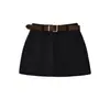A1012-25 Novo Estilo de Inverno Francês Sexy Estilo Pura Luxúria Cinto de Lã Sexy que Cobre o Quadril Grupo Saia Curta Saia
