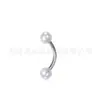 Moda Europeia e Americana Transfronteiriça Novo Estilo Versátil Unhas de Osso de Sobrancelha com Pérolas Brincos de Rosca Externa Unhas de Osso da Orelha Joias para Piercing