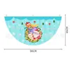 Bandeiras Penduradas de Natal Novas para Exterior Transfronteiriças, Bandeiras Penduradas Festivas para Pátio de Decoração de Natal, Bandeiras em Forma de Leque Semicircular, Feitas Sob Medida