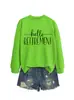 Olá Aposentadoria Amazon Ebay Site Independente Casual Confortável Moletom Feminino Gola Redonda Manga Longa Comércio Exterior