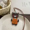 Calça Jardineira Nova de Desenho Animado Japonês e Coreano Coelho Panda Colar Boneco de Pelúcia Tridimensional Colar com Pingente Coração de Menina