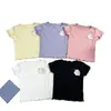 2026 Nueva Camiseta de Manga Corta Estilo Coreano para Niñas Verano Seda de Hielo Camiseta Básica de Media Manga Infantil Top Elegante para Bebés