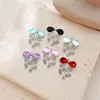 Dije de pulsera o collar con lazo de diamante chapado en oro K blanco, accesorios de dijes se pueden mezclar en lotes, venta directa del fabricante, transfronterizo