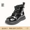 Botas Femininas, Botas Infantis, Novo Estilo Outono e Inverno 2026, Botas Curtas Infantis Médias e Grandes, Botas de Couro Femininas Simples e Estilosas