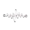 34X18Mm 1.56g Acessórios para Joias Prata Antiga Conector Artesanal Conector ECG Pingente
