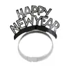 Diadema de letras de foil estilo europeo y americano FELIZ AÑO NUEVO Decoración para fiesta de Navidad diadema con purpurina