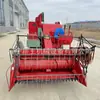 Cosechadora Pequeña de 35 Caballos de Fuerza para Zonas Montañosas y Empinadas, Capaz de Cosechar y Trillar Trigo y Arroz Limpiamente, con un Sistema de Orugas
