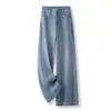 Jeans Anchos de Cintura Alta Personalizados para Mujer, Rectos, de Largo Hasta el Suelo, Adelgazantes, Holgados, Versátiles, Casual Otoño 2026
