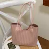 Bolsa Tote Simples de Tecido Grande Capacidade Transfronteiriça para Mulheres 2026 Verão Novo Estilo Nicho Estilosa para Trabalho e Deslocamento Bolsa de Ombro