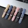 Pulseira de Relógio com Padrão Jeans Corrente de Relógio Unissex Tendência Acessórios Pulseira de Lona de Nylon Macia 10-22mm