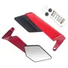 Espelho retrovisor de motocicleta transfronteiriço, refletor em forma de asa modificado para moto de rua e moto esportiva, espelho de ré com padrão artístico em liga de alumínio