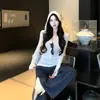 Comercio Exterior Ropa de Mujer Toma Real Estilo Coreano Ajuste Delgado Cárdigan de Punto con Capucha Nuevo Estilo Otoño Temprano Manga Larga Fina Top Casual para Mujer
