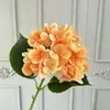 Filme Toque Flor Falsa 3D Hortênsia Simulação Única Cor Pintura a Óleo Flor Simulação High-End Arranjo de Casamento Arranjo de Flores Flor Artificial