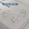 Anel de estrela de design nicho inspirado no estilo ins coreano para mulheres, simples e sofisticado, anel para dedo indicador em formato de coração, anel de moda minimalista