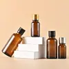 Shuncode em estoque 5-100ml frasco sub-frasco de vidro para misturar frasco de essência cosmética 15ml Frasco de óleo essencial Marrom
