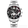 Temu los relojes para hombre más vendidos al por mayor de fábrica moda negocios grande up banda de acero reloj de cuarzo modelo popular para hombre al por mayor