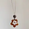 Puxe! Colar de Flor de Resina Marrom Boêmio Estilo Longo Chegada Nova de Outono Estilo Artístico Retrô Acessórios de Nicho