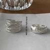 Anillo de Cruz Multicapa de Plata de Ley 925 Europea y Americana para Mujer Ins Anillo de Diseño Personalizado Envolvente Anillo Abierto para Dedo Anillo para Dedo de Comida Nuevo Estilo