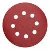 Hoja de Papel de Lija Rojo Terciopelo de 5 Pulgadas y 8 Agujeros para Pulir Chapa Cepillada Set de Papel de Lija con Respaldo de Terciopelo Disco de 125 Fabricante Mayorista
