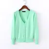 Cardigã de Tricô Feminino Primavera e Outono Top Curto Suéter Fino Pequeno Casaco Lenço Camisa Base de Inverno Camisa de Verão para Ar Condicionado