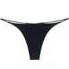 Cinto Fino de Camada Dupla Tanga Sexy Quente Esportes Fitness Cintura Baixa Biquíni de Camada Dupla Lingerie Sexy em Formato T para Senhoras