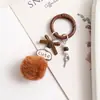 Pingente Chaveiro Lanyard de Celular Charme de Bolsa Letra Pom-pom DIY Feito à Mão Caixa Surpresa Tendência