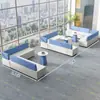 Canto Sofá Criativo Recepção de Escritório Área de Lounge Cabine Sofá de Negociação Mesa de Centro Simples Moderna