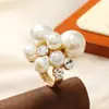 Diseño Transfronterizo Francés Estilo Frío Sentido de Diseño Moda Perla Diamante Flor Irregular Estrella Cachorro Anillo Geométrico
