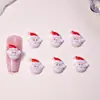 Tendência Cross-Border Desenho Animado Nail Art Resina 3D Papai Noel Árvore Usável Acessórios de Unha Brincos DIY