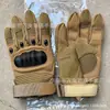 Guantes tácticos de dedo completo Oji de medio dedo con protección articulada de caparazón duro, cálidos, anticorte, especiales para aficionados militares, entrenamiento militar de combate
