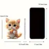 Colgante Navideño de Gatito Nuevo Lindo Transfronterizo Acrílico Plano Decoración de Interior de Coche Espejo Retrovisor Adorno Colgante para Mochila