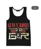 Camiseta sin mangas Rock Band Classic, Camiseta sin mangas Guns N' Roses, Chaleco de tendencia Hip Hop para hombre