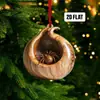 Coruja Transfronteiriça Decorações de Natal de Animais Pingentes para Árvore de Natal Pingentes Planos de Acrílico Pingentes para Carro