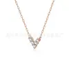 Nueva Cadena de Clavícula en Forma de V 'Amor' de Plata de Ley S925 de Silver Star River con Diamantes, Estilo Lujo Ligero, Regalo de San Valentín de Nicho para Mujeres