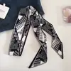 Estilo Coreano Cetim Cetim High-End Prendedor de Cabelo Lenço Longo de Seda Faixa de Cabelo Acessórios de Outono Lenço de Camisa