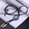 Gola Europeia e Americana Polo GRAVATA Masculina GRAVATA BOLO GRAVATA de Gema Flor de Cristal Colar Vintage Novos Acessórios