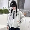 Chaqueta Estilo Universitario para Niñas Modelo Nuevo Otoño 2026 para Niños Mayores con Cuello de Muñeca de Encaje Cárdigan de Béisbol para Niños
