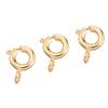 Accesorios para Joyería DIY Color Oro 18K Broche de Resorte Conservador de Color Pulsera Hecha a Mano Cierre de Conexión de Extremo para Collar de Perlas Broche de Anillo Redondo