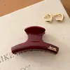 Pinza para el pelo Retro de Estilo Coreano con Letra y Cabello Rojo, con un Toque de Lujo, Pinza Grande Festiva para el Año Nuevo, Accesorio para el Cabello Sencillo y Elegante de Pinza de Tiburón
