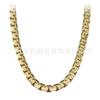 Aço titânio banhado a ouro 14K europeu e americano nicho design cadeia grossa clavícula cadeia ins estilo moda colar personalizado P223292