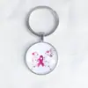 Llavero Colgante de Gema del Tiempo Cinta Rosa Transfronterizo Regalo Pequeño Creativo Anillo de Metal para Llaves