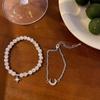 Pulsera Apilada de Ojo de Gato Luna Estrella Diseño de Nicho Femenino Temperamento Super Hada Estudiante Verano Pulsera Versátil Joyería para Novia
