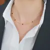 Colar de Aço Titânio com Flores e Cristais Europeu e Americano, Moda Transfronteiriça, Design de Nicho, Alto Padrão, Versátil, Elegante, Joia de Luxo Leve para Mulheres