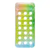 Hamaca de Agua Inflable para Exteriores Transfronteriza, Cama Flotante con Almohada, Sillón Individual, Flotador Inflable Redondo con Lentejuelas y Gradiente