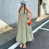 2026 Novo Estilo Chic Coreano de Nicho Design de Bolso Grande Uso em Camadas Camisola Vestido Longo para Mulheres