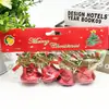 Decoración de Navidad 4.5cm campana Decoración de Navidad campana de plástico con baño de color Accesorios colgantes para árbol de Navidad en stock al por mayor