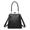 Bolsa Feminina Curta para Celular em Couro Patente com Padrão de Pedra Retrô Bolsa Simples e Fashion de Ombro Transversal Porta-Moedas Dropshipping