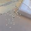 Paquete Mixto de Pedrería de Zirconia para Uñas con Base Plana Mini, Pedrería Blanca Forma Marquise Forma de Diamante Súper Brillante Forma Irregular Pequeña para Decoraciones de Uñas