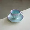 Tetera de Cerámica con Esmalte Cristalizado en Horno, Gaiwan, Juego de Té Kung Fu Flor de Hielo, Taza de Maestro, Taza de Degustación, Taza de Té, Posavasos, Taza de Café